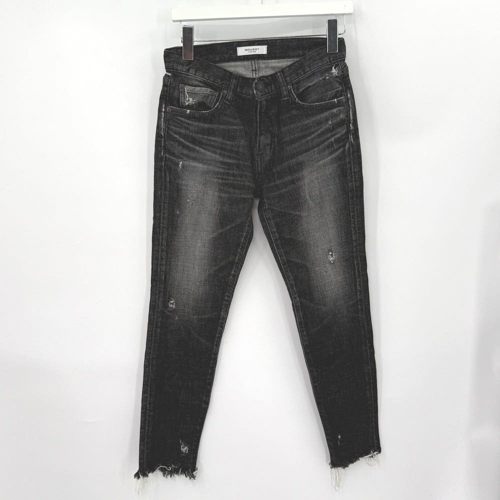 MOUSSY Vintage Skinny Jeans Womens 26 Japan Designer Grunge Goth Distressed Edgy
